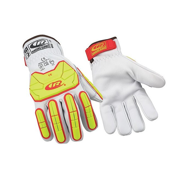 Ringers Gloves Leather Impact Gloves, Cut Level A5 ,Uncoated ,L 1 PR 665-10