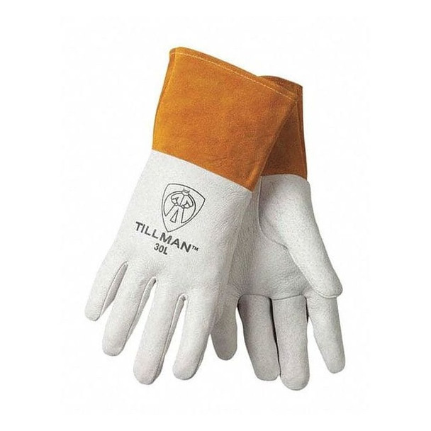 30 Welding Gloves, Straight Cuff, Straight Thumb, Premium Pigskin, L, 1 PR