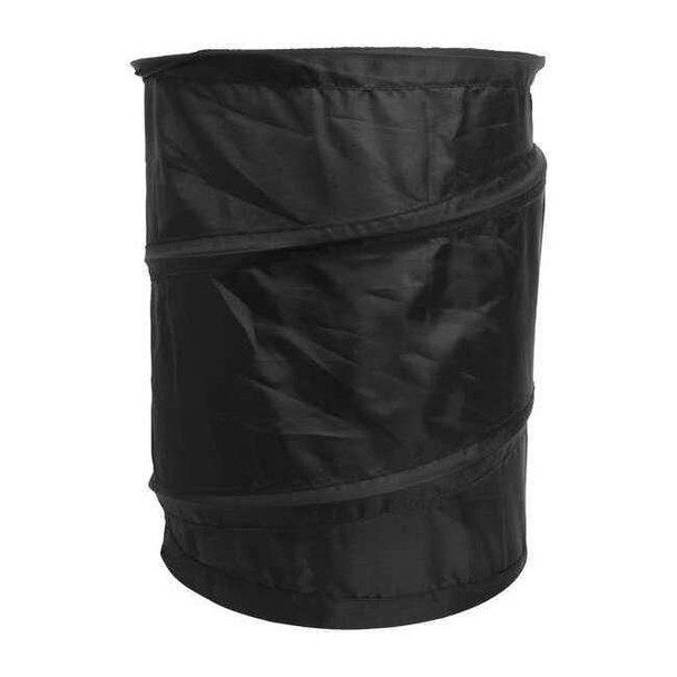 Bell Round Collapsible Trash Can, Black, Polyester TRASH-BLA