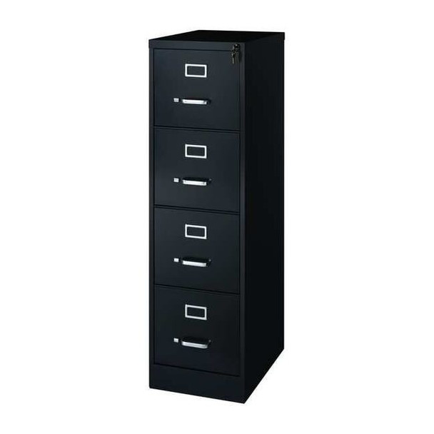 Hirsh 15" W 4 Drawer Vertical File Cabinet, Black,  Letter 17892