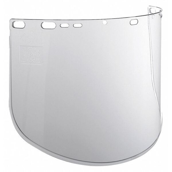 Face Shield Visor, Clear Visor, Polycarbonate, Uncoated Lens, Clear
