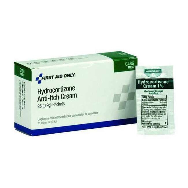 First Aid Only Topical Anti-Itch,0.03oz,Cream,PK25 G486