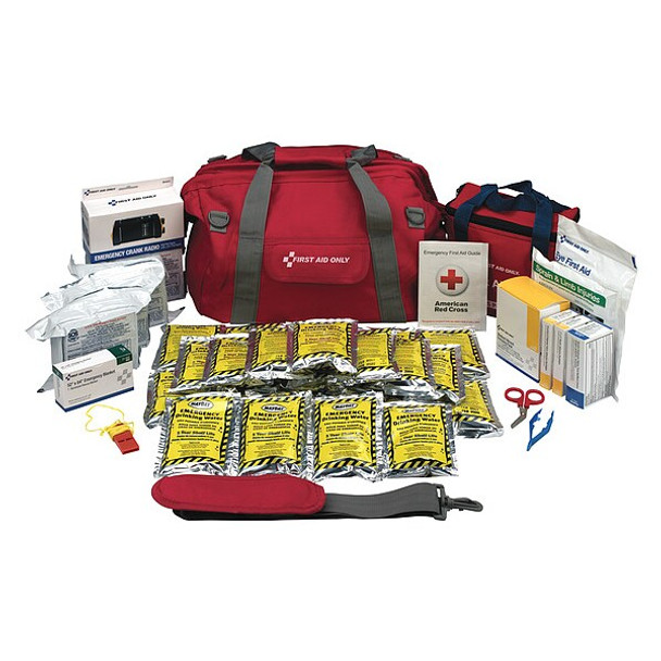 First Aid Only Survival Kit, Fabric 143 Components, 24 People Served 90489