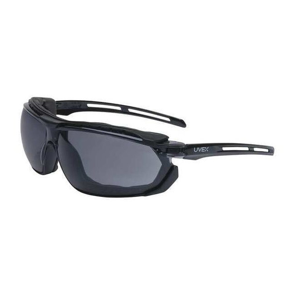 Tirade(TM), Safety Glasses, Anti-Fog, Gray Lens, Black Frame, Frameless