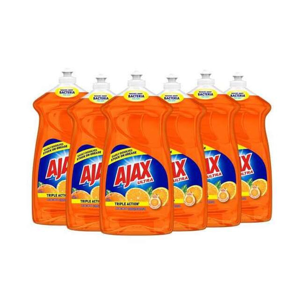 Ajax Dishwashing Detergent,52 oz.,Orange,PK6 149860