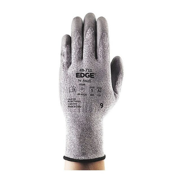 Edge Cut Resistant Coated Gloves, Cut Level A2 ,Polyurethane ,10 1 PR 48-711