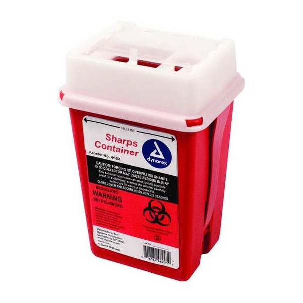 First Aid Only Sharps Container,1/4 Gal.,Sliding Lid M949