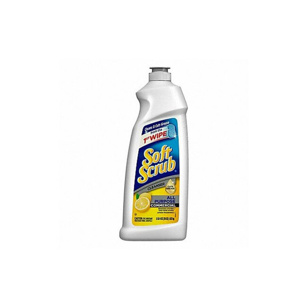 Soft Scrub Bathroom Cleaner, Bottle, Lemon, White, PK6 15020