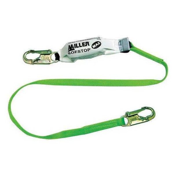 Miller Shock Absorbing Lanyard, 6 ft. Length, 1 Leg(s), 400 lb. Weight Capacity