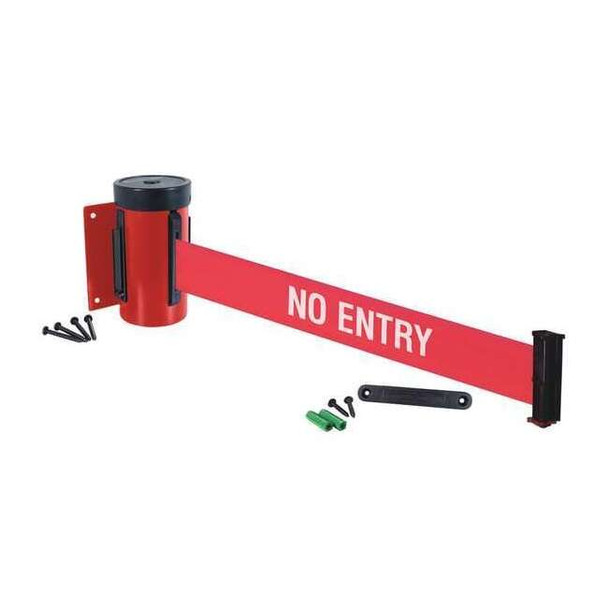 Retracta-Belt Retractable Belt Barrier,10 ft.,Red WM700RD-NE-RE