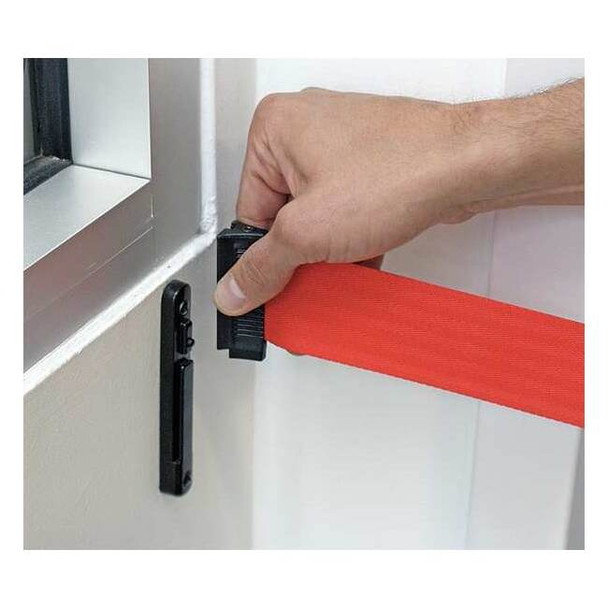Tensabarrier Wall Mount Receiver, Black 898CLIP