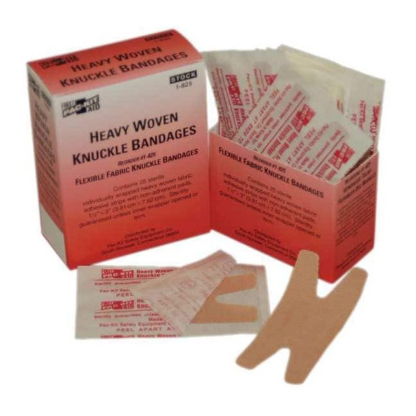 First Aid Only Knuckle Bandages,3"x1.5",Fabric,PK25 1-825