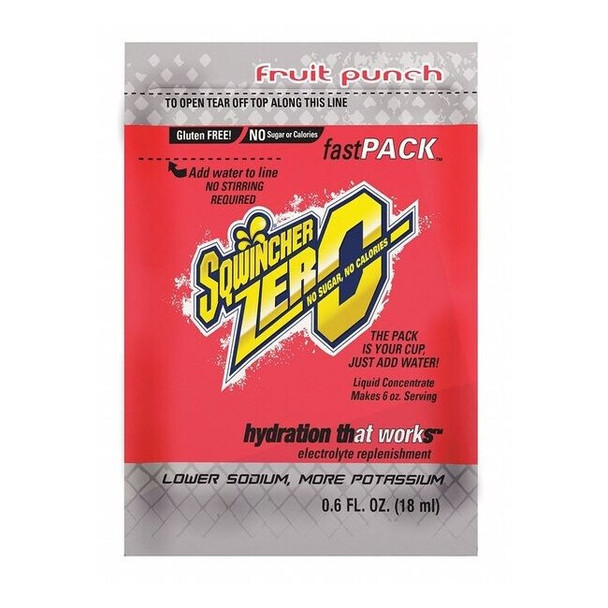 Sugar Free Sports Drink Mix Liquid Concentrate 0.6 oz., Fruit Punch, Pk50