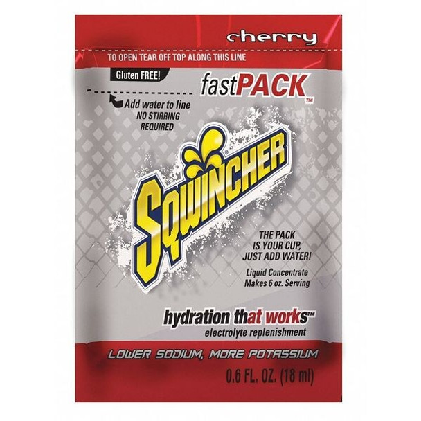 Sqwincher Sports Drink Mix,Cherry,PK50 159015301 Sqwincher Sports Drink Mix,Cherry,PK50 159015301