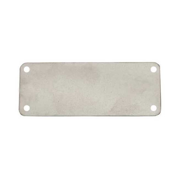 C.H. Hanson Blank Tag, Aluminum, 1 in H x 2 in W, Silver, Rectangle, 10 PK 43071