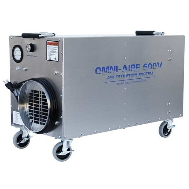 Omnitec Air Scrubber, 600 cfm, Silver, 115V AC OA600VM Omnitec Air Scrubber, 600 cfm, Silver, 115V AC OA600VM