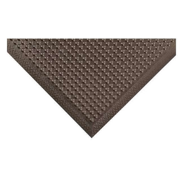 Antifatigue Mat, 3 ft. L x 2 ft. W, 3/8" Thickness, Rubber, Bubble, Black