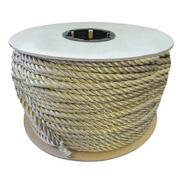 Manufacturer Varies Rope, 1200ft, Tan, 90lb., Polyprpylne 510080-01200-ZZZ