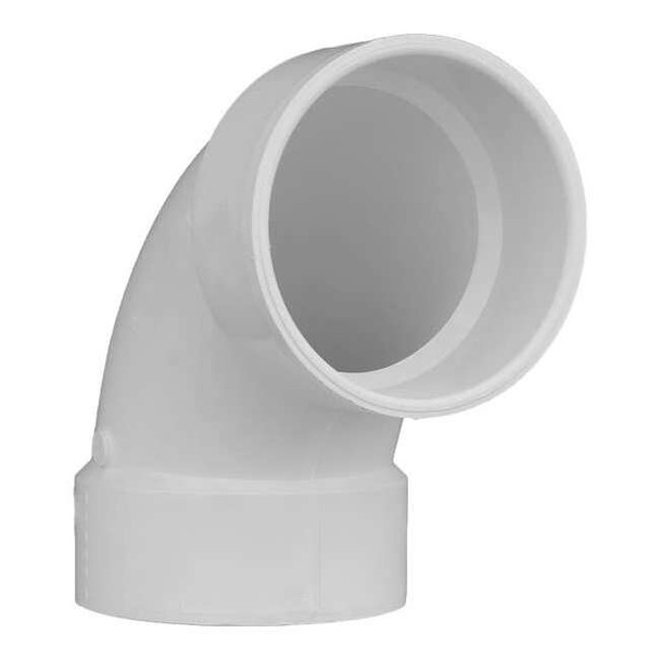 Manufacturer Varies PVC Elbow, 90 Degrees, Hub, 4 in Pipe Size 1WKA6