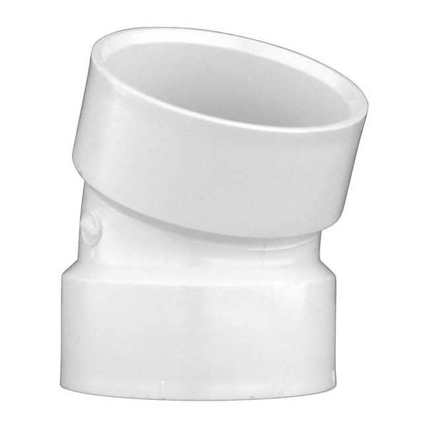 Manufacturer Varies PVC 22-1/2 Degree Elbow, Hub, 3 in Pipe Size 1WKE9