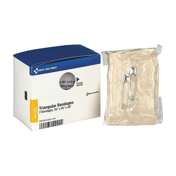 First Aid Only Triangular Bandage, Paperboard Box, 2 Components FAE-5100