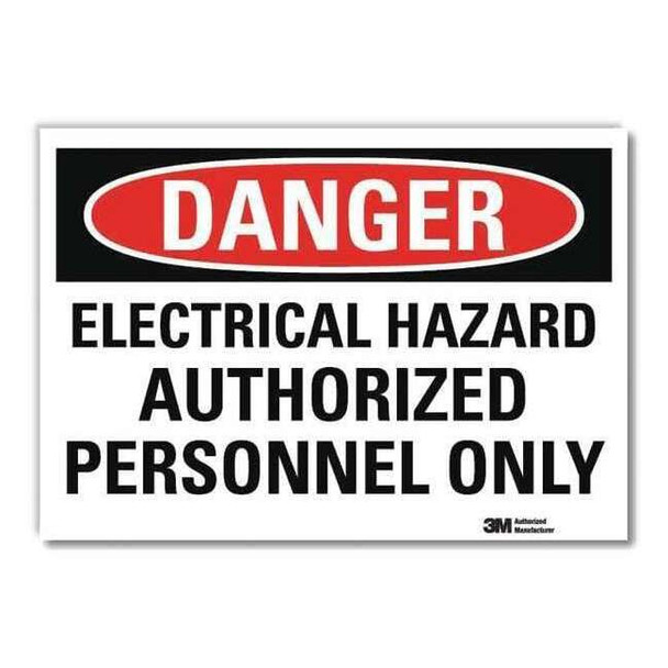 Lyle Danger Sign,Self-Adhesv Mount,10inWx7inH, U3-1407-RD_10X7 U3-1407-RD_10X7