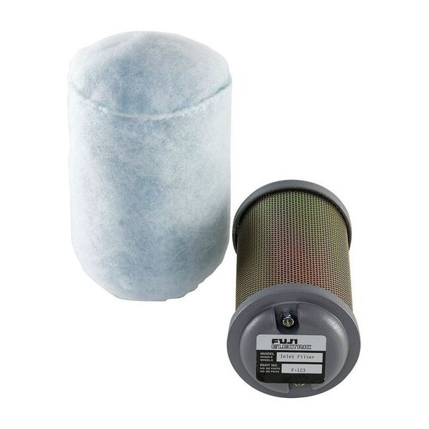Fuji Electric Inlet Filter W/ Cover, 3.87" OD,Threaded F-123