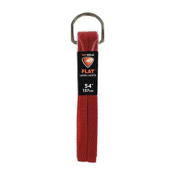 Sof Sole Shoe Laces,54" L,Polyester,Red,PR 84744
