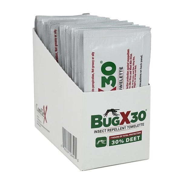 Bugx Insect Repellent Wipes,25 ct,Packet,PK25 18-725