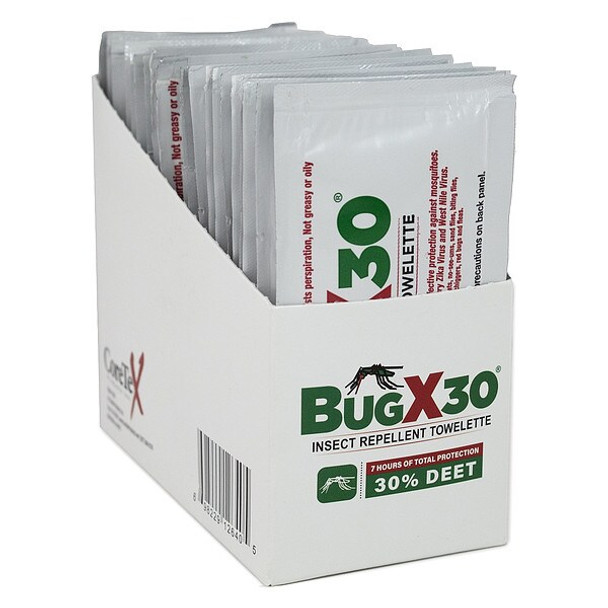 Bugx Insect Repellent Wipes,25 ct,Packet,PK25 18-725 Bugx Insect Repellent Wipes,25 ct,Packet,PK25 18-725