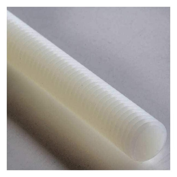 Fully Threaded Rod, 4-40, 2 ft, Nylon, 6/6, Plain Finish