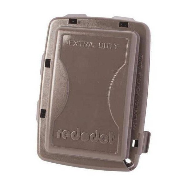 Red Dot 1 -Gang Horizontal or Vertical Weatherproof Cover, ,PVC CKPM-BR