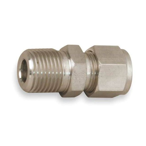 Parker 1/4" x 3/16" A-LOK x MNPT SS Male Straight Connector 3MSC4N-316