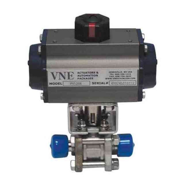 Vne 1/2" Clamp Stainless Steel Pneumatic Ball Valve Inline 90C.5C/52-5SC-XX