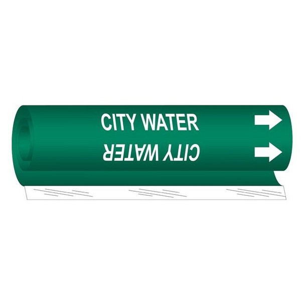 Brady Pipe Markr,City Water,Gn,1-1/2to2-3/8 In, 5655-I 5655-I