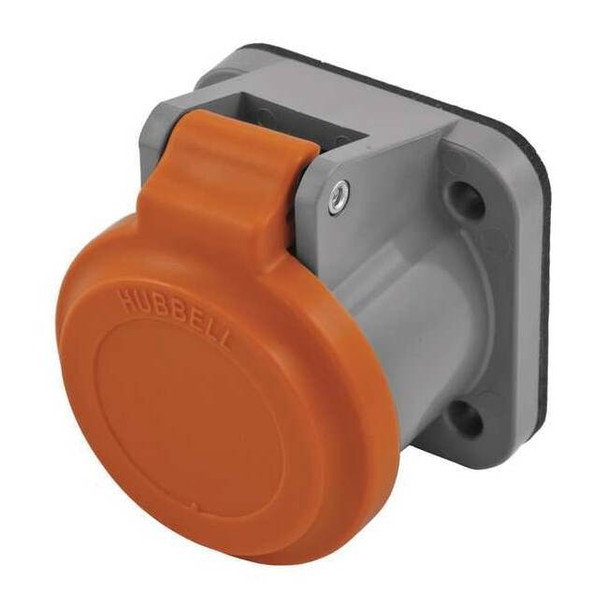 Hubbell Wiring Device-Kellems Single Pole Connector,Non-Met Cover,Orng HBLNCO