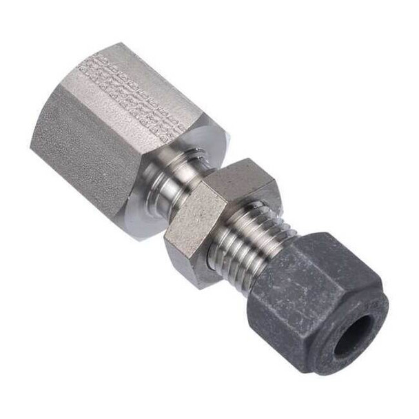 Parker 1/8" x 1/4" CPI x FNPT SS Female Bulkhead Connector 4-2 GH2BZ-SS