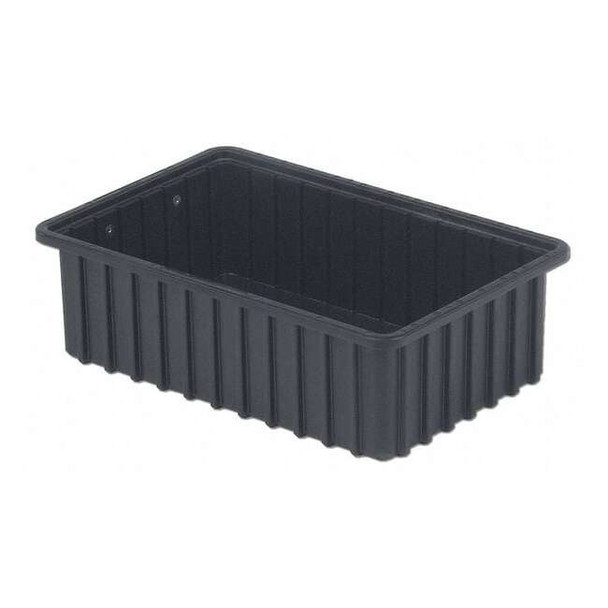 Lewisbins Polyethylene, Divider Box, Black, 16 1/2 in L, 5 in H DC2050 XL