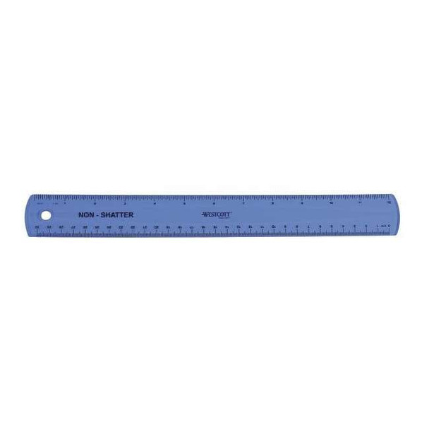 Westcott Ruler,Plastic,12 In 14381