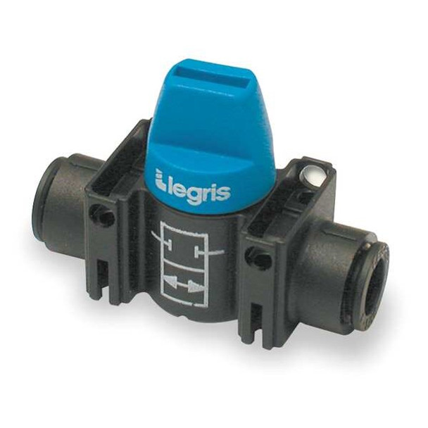 Legris 3/8" Push Glass-Fill Nylon Ball Valve Inline 7910 60 00