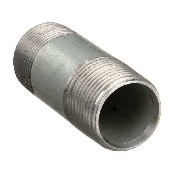 2-1/2" MNPT x 5" TBE Galvanized Steel Pipe Nipple Sch 40