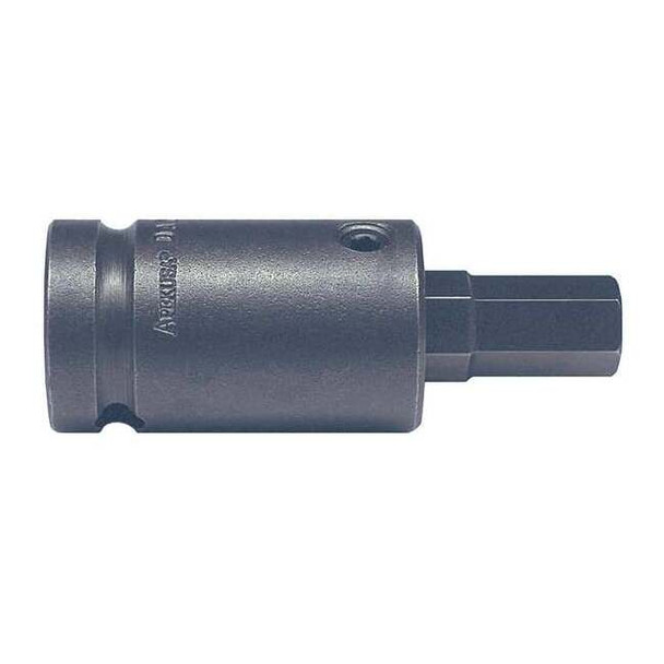 1/2 in Drive Hex Socket Bit Metric 10mm Tip, 2 1/2 in L
