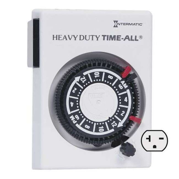 Intermatic Timer, Mechanical, 240V, 20A, Plug In HB114