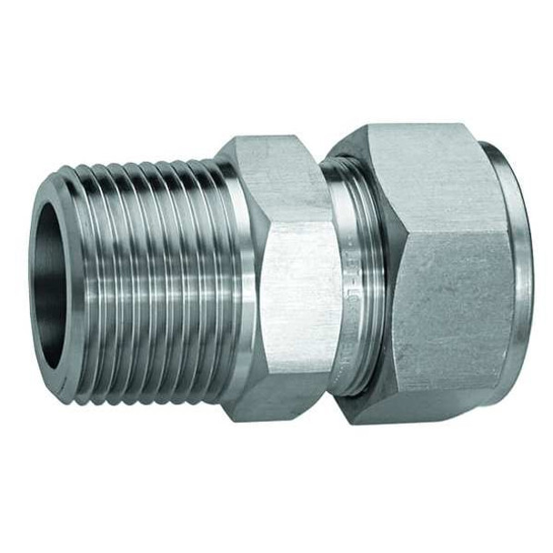 Ham-Let 1/4" x 1/2" MNPT x Compression SS Male Connector 768L   SS 1/2 X 1/4