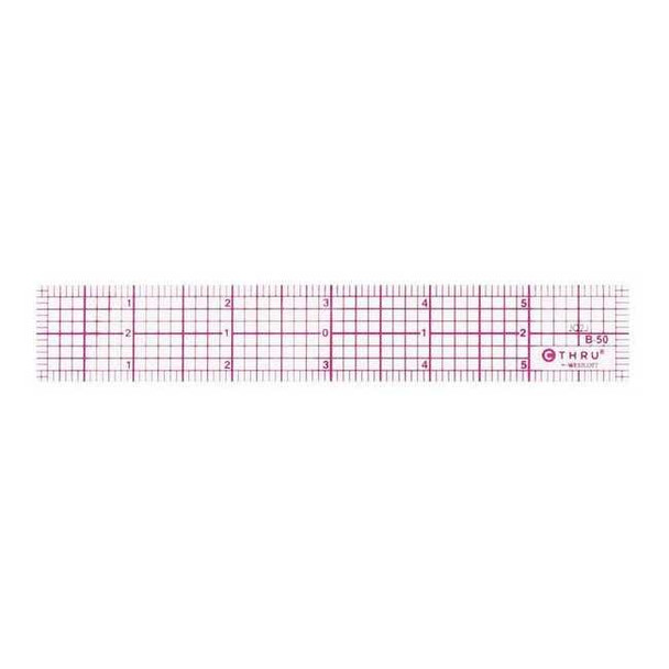 Westcott Ruler, Plastic, Lined, 16ths, 6in, Transparnt B-50