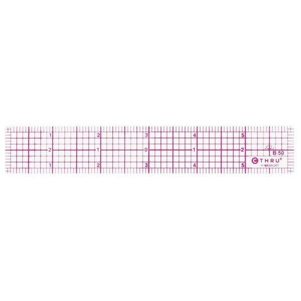 Westcott Ruler, Plastic, Lined, 16ths, 6in, Transparnt B-50