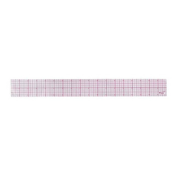 Westcott Ruler, Plastic, Lined, 16ths, 18in, Transprnt B-85