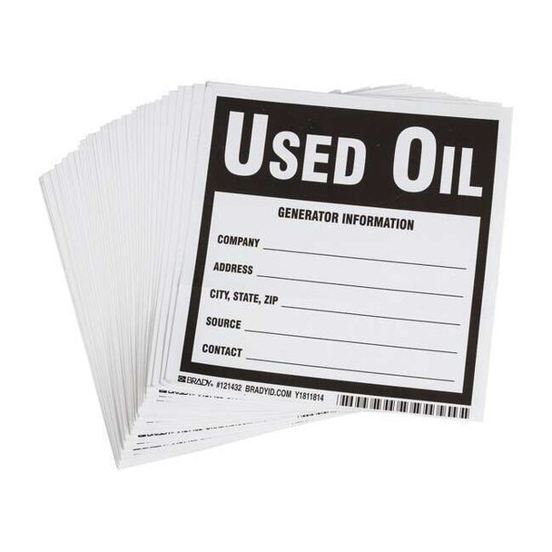 Brady DOT Handling Label, Vinyl, 6" W, 6" H 121432