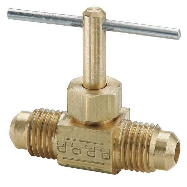 Parker Needle Valve,Straight,Low Lead Brass,3/8 LNV102F-6