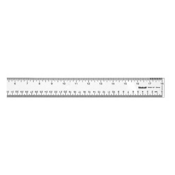 Westcott Ruler,18 Inch,Clear Acrylic 10564